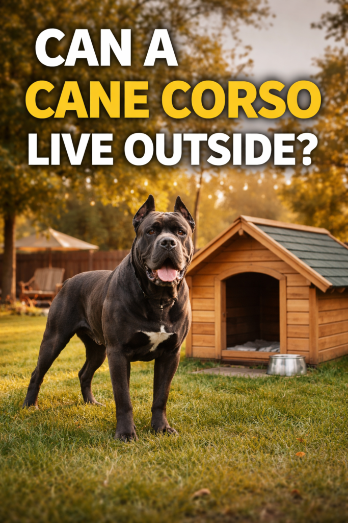 Can Cane Corso Live Outside